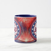 All Men Are Created Graphics Fireworks Clouds RWB マグカップ (中央)