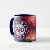 All Men Are Created Graphics Fireworks Clouds RWB マグカップ (正面左)