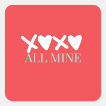 ALL MINE XOXO バレンタイン シャツ - シンプルなラブデザイン