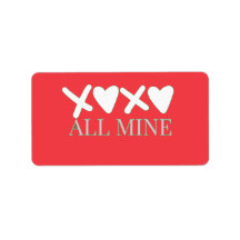 ALL MINE XOXO バレンタイン シャツ - シンプルなラブデザイン