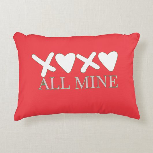 ALL MINE XOXO Valentine Shirt - Minimal Love Desig アクセントクッション (正面)