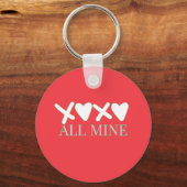 ALL MINE XOXO Valentine Shirt - Minimal Love Desig キーホルダー (正面)
