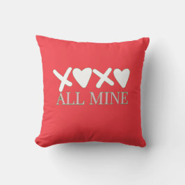 ALL MINE XOXO Valentine Shirt - Minimal Love Desig クッション