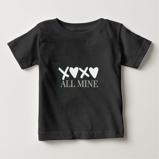 ALL MINE XOXO Valentine Shirt - Minimal Love Desig ベビーTシャツ (正面)