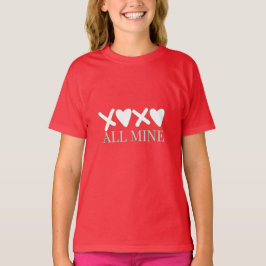 ALL MINE XOXO Valentine Shirt - Minimal Love Desig Tシャツ