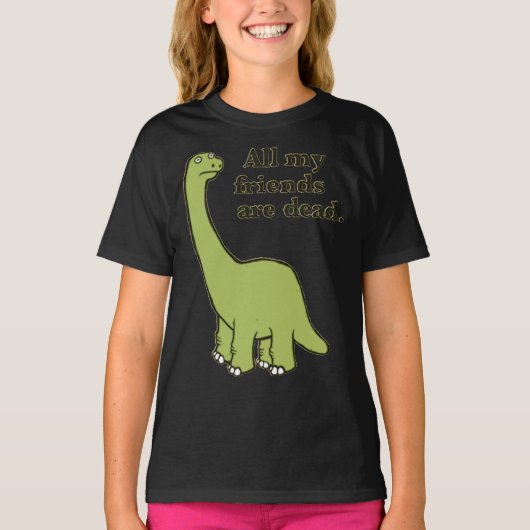 All My Friends are Dead Dinosaur Essential T-Shirt Tシャツ (正面)
