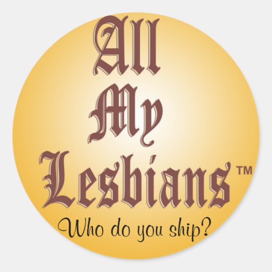 All My Lesbians船のステッカー ラウンドシール (正面)