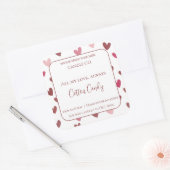 All My Love Valentine – Romantic Pink Candle Label スクエアシール (封筒)