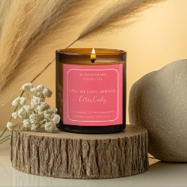 All My Love Valentine – Romantic Pink Candle Label スクエアシール