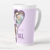 All of Me Loves All of You 2ハート写真薄紫 カフェラテマグ (右アングル)
