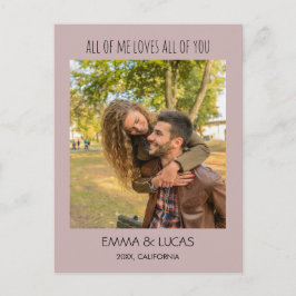 All of Me Loves All of You Custom Photo Collage シーズンポストカード