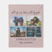 All of Me Loves All of You Photo Collage  フリースブランケット (正面)