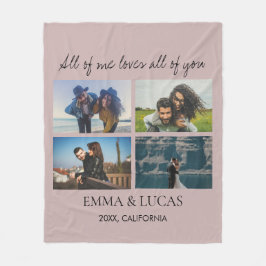 All of Me Loves All of You Photo Collage  フリースブランケット