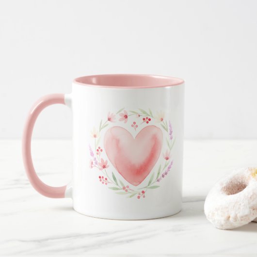 All of Me Loves You Personalized Valentine Mug マグカップ (ドーナツ)