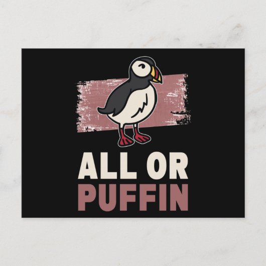 All Or Puffin Puffin ポストカード (正面)