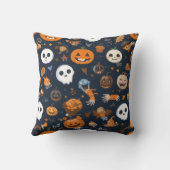All-Over Character Halloween Pattern Pillow クッション (裏面)