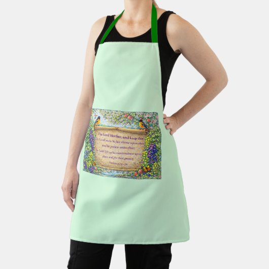 All-Over Kitchen Apron with Scripture エプロン (インサイチュ)