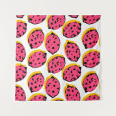 all over lemon pattern vintageabstract, art, backg タペストリー (正面(横))