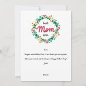 All Over Photo Mommy and Meフォークフローラリース シーズンカード (裏面)