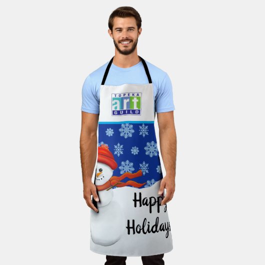 All-Over Print Apron エプロン (着用した状態)