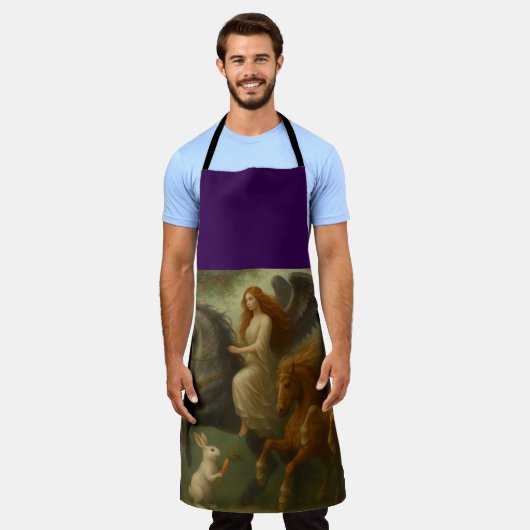 All-Over Print Apron エプロン (着用した状態)