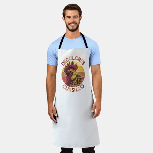 All-Over Print Apron エプロン (着用した状態)