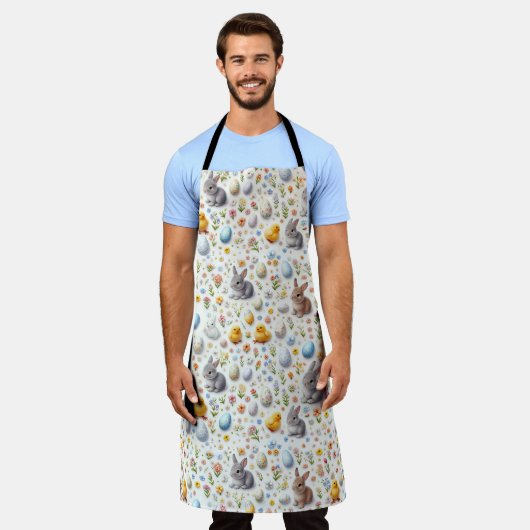 All-Over Print Apron エプロン (着用した状態)