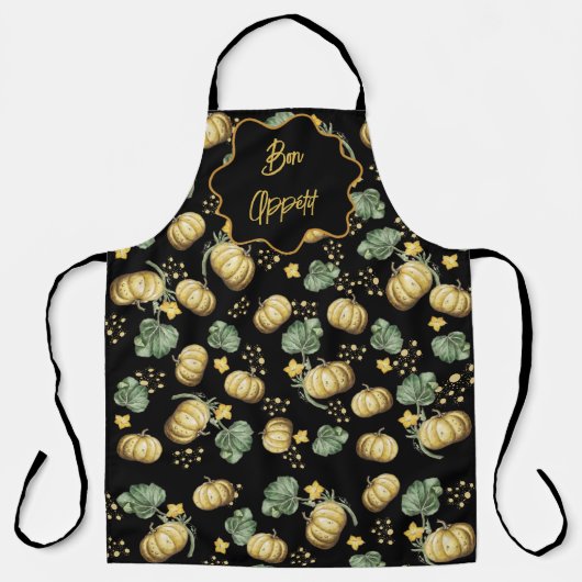 All-Over Print Apron Bon appétit con Calabaza エプロン (正面)