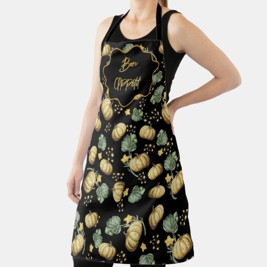 All-Over Print Apron Bon appétit con Calabaza エプロン (インサイチュ)