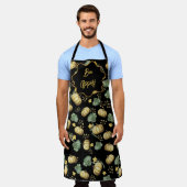 All-Over Print Apron Bon appétit con Calabaza エプロン (着用した状態)