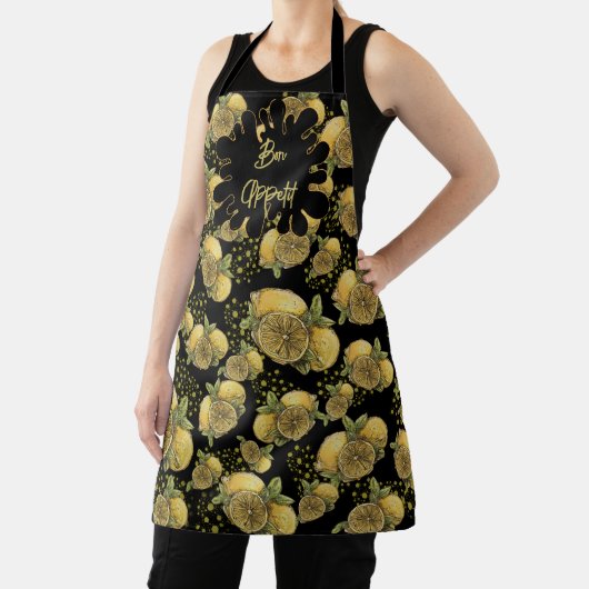 All-Over Print Apron Bon Appétit con Limon エプロン (インサイチュ)