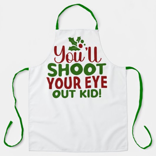 All-Over Print Apron-Classic Holiday Quote エプロン (正面)