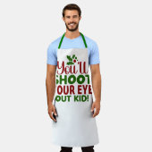 All-Over Print Apron-Classic Holiday Quote エプロン (着用した状態)