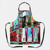 All-Over Print Apron Collapse Reflection Abstract エプロン (正面)