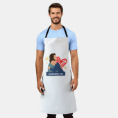 All-Over Print Apron for Dad エプロン (着用した状態)