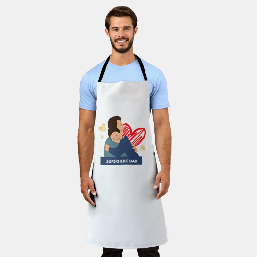 All-Over Print Apron for Dad エプロン (着用した状態)