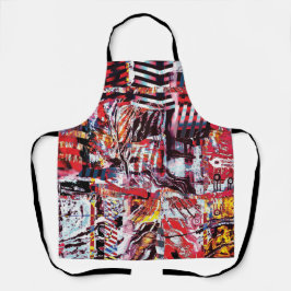 All‑Over Print Apron – Fragmented Pulse エプロン
