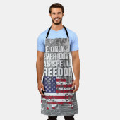 All-Over Print Apron – Freedom Job エプロン (着用した状態)