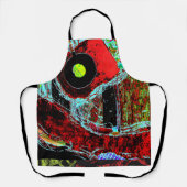 All-Over Print Apron - Frequency Serpent Abstract エプロン (正面)