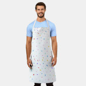 All Over Print Apron Happy Birthday Confetti エプロン (着用した状態)