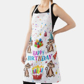 All Over Print Apron Happy Birthday Monkey エプロン (インサイチュ)