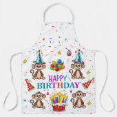 All Over Print Apron Happy Birthday Monkey エプロン (正面)