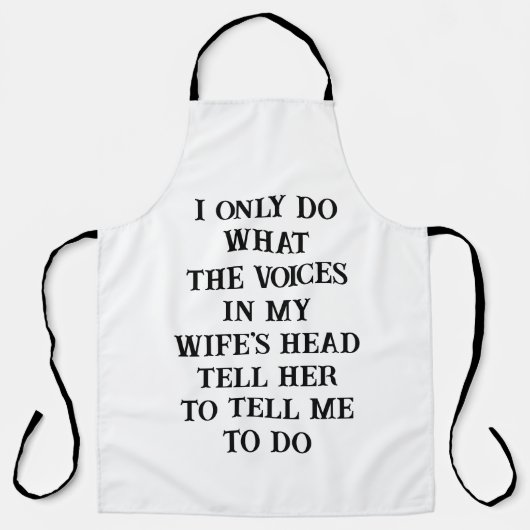 All Over Print Apron Husband Wife's Joke エプロン (正面)