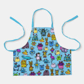 All-Over Print Apron - Light Blue エプロン (正面)