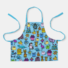 All-Over Print Apron - Light Blue エプロン