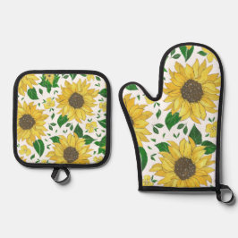 All-Over Print Apron, Medium 26"x30 鍋つかみ&鍋敷きセット