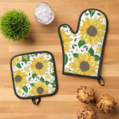 All-Over Print Apron, Medium 26"x30 鍋つかみ&鍋敷きセット (トップダウン)