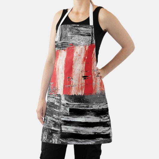 All-Over Print Apron, Medium – Red Pulse Abstract  エプロン (インサイチュ)