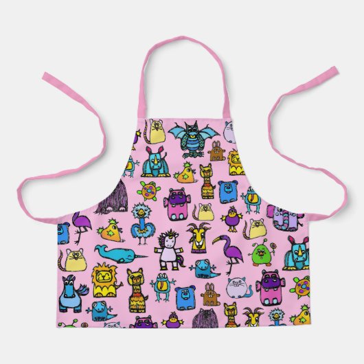 All-Over Print Apron - Pink エプロン (正面)