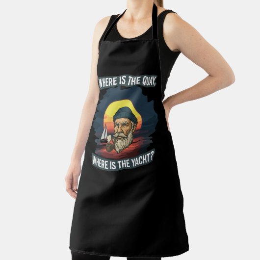 All-Over Print Apron Where is the quay, where is t エプロン (インサイチュ)